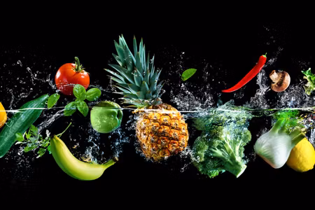 Canvastavla - Multipart Fresh Vegetables in the
