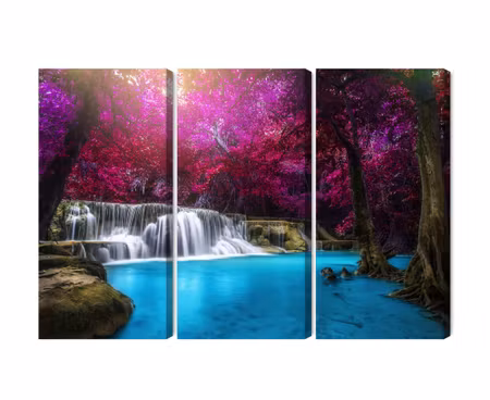 Canvastavla - Multipart Kanchanaburi Waterfall