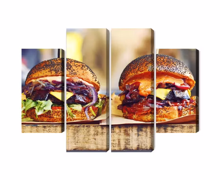 Canvastavla - Multipart Vegan Burgers