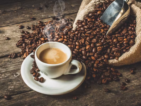 Canvastavla - Multipart a Cup of Hot Coffee