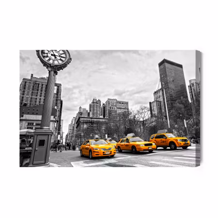 Canvastavla - Yellow Taxis in New York City