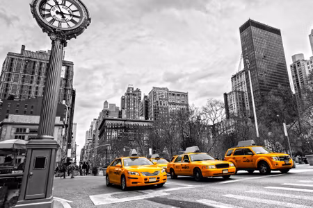 Canvastavla - Yellow Taxis in New York City