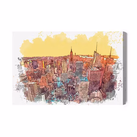 Canvastavla - Colorful New York Skyscrapers As