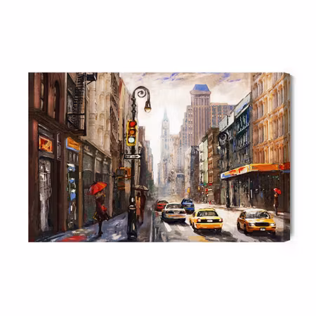 Canvastavla - D View of New York Street