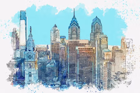 Canvastavla - New York City Skyscrapers with a