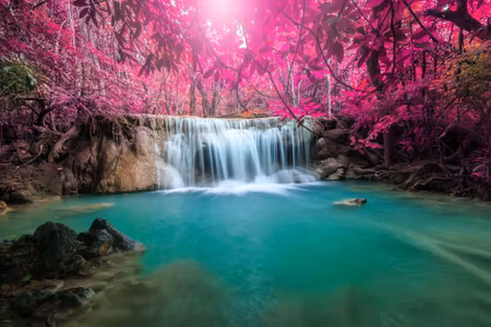 Canvastavla - Beautiful Waterfall in Thailand