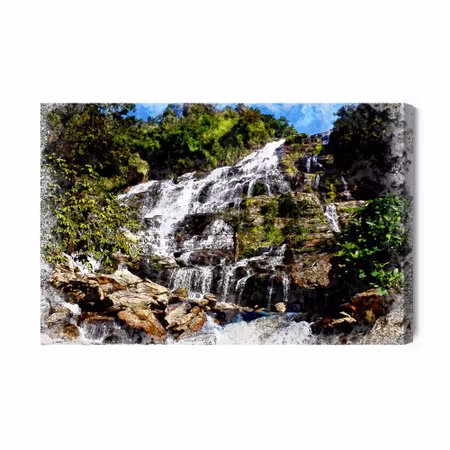 Canvastavla - A Waterfall in an Artistic Edition