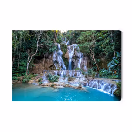 Canvastavla - Beautiful Kuang Si Waterfall in Laos