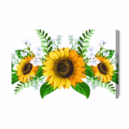Canvastavla - Decorative Sunflowers