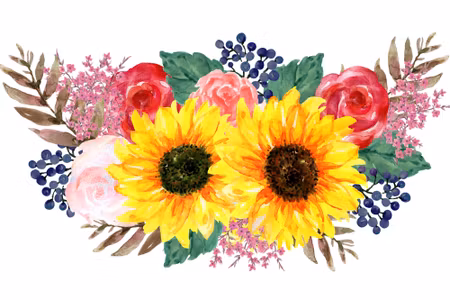 Canvastavla - A Floral Composition Painted with