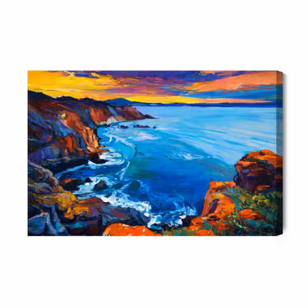 Canvastavla - Sea and Cliffs