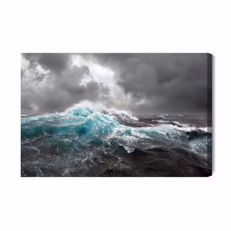 Canvastavla - Sea and Gray Clouds