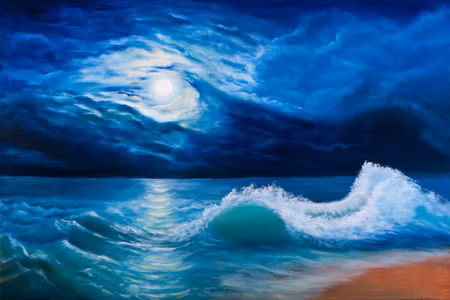 Canvastavla - Sea At Night