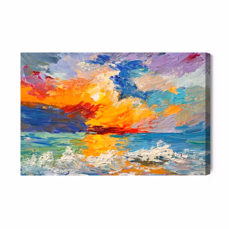 Canvastavla - Sea in an Abstract Style