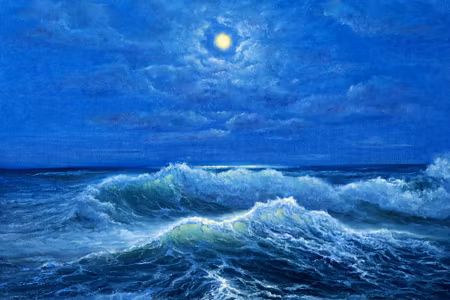 Canvastavla - Waves At Sea