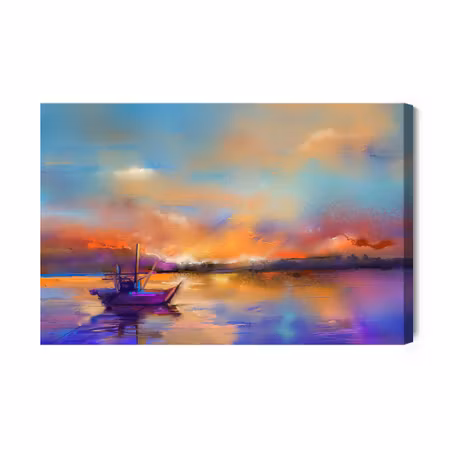 Canvastavla - Colorful Landscape with the Sea