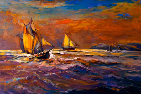 Canvastavla - Sea Storm Abstraction