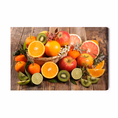 Canvastavla - A Basket of Summer Fruits