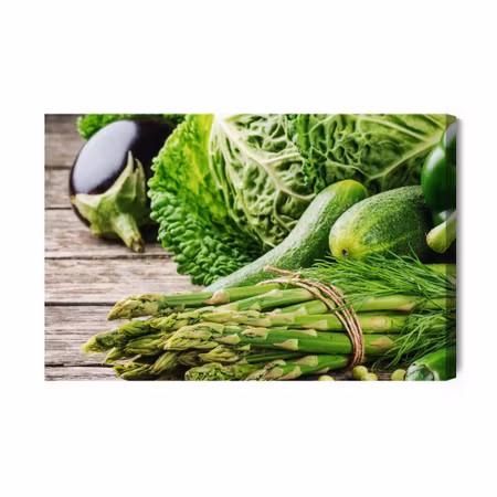 Canvastavla - Bunch of Green Vegetables