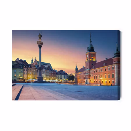 Canvastavla - Warsaw At Dusk