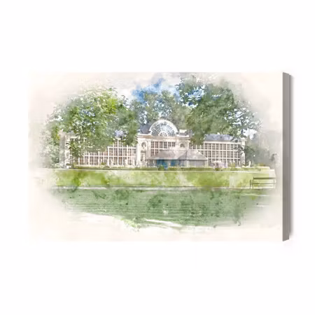 Canvastavla - The Watercolor Royal Å Azienki