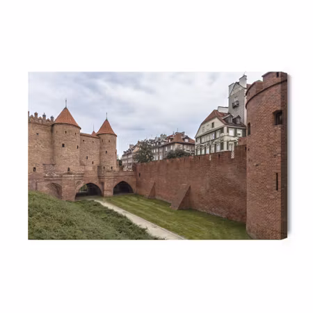 Canvastavla - Castle Walls in Warsaw