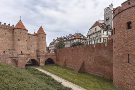 Canvastavla - Castle Walls in Warsaw