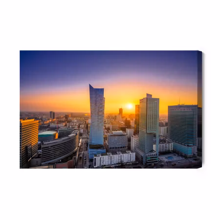 Canvastavla - Modern Skyscrapers of Warsaw