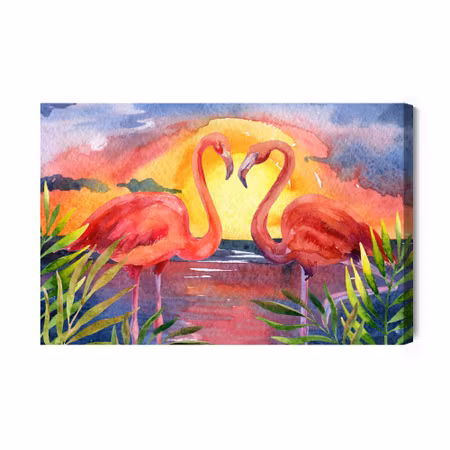 Canvastavla - Pink Birds