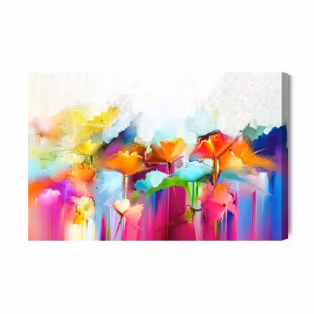 Canvastavla - Colorful Abstract Flowers