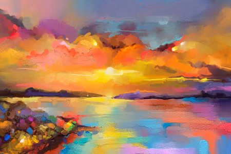 Canvastavla - Abstract Sunset