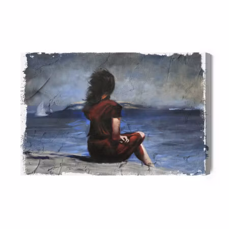 Canvastavla - Woman on the Beach