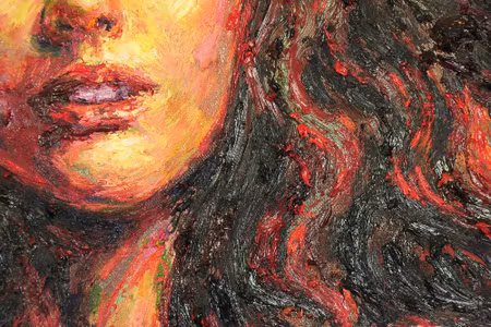 Canvastavla - Woman Amp S Face in an Abstract