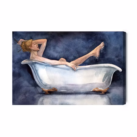 Canvastavla - Woman in the Bathtub