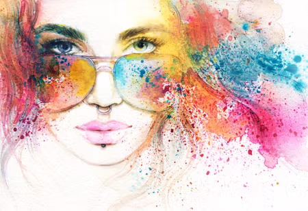 Canvastavla - Woman in Sunglasses