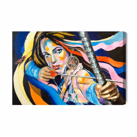 Canvastavla - Woman with a Bow