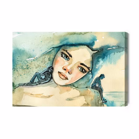 Canvastavla - A Woman in Melancholy