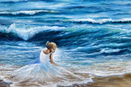 Canvastavla - Dancer At the Seaside