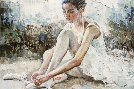 Canvastavla - Ballerina Before the Show