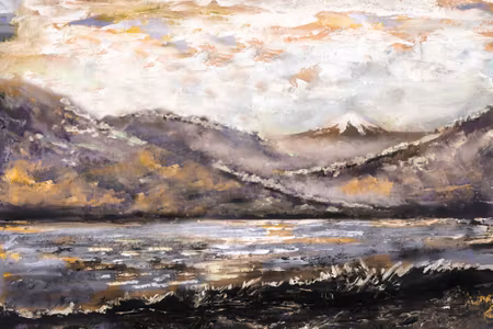 Canvastavla - Abstract Mountain Landscape
