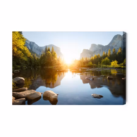 Canvastavla - Sunrise in the Yosemite Valley