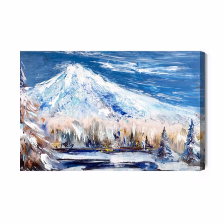 Canvastavla - Winter Mountain Landscape