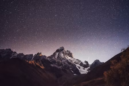 Canvastavla - The Starry Sky in the Mountains