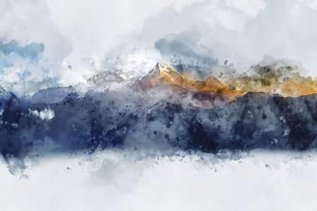 Canvastavla - Mountain Ranges in an Abstract Form