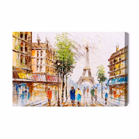 Canvastavla - Paris Street Overlooking the Eiffel