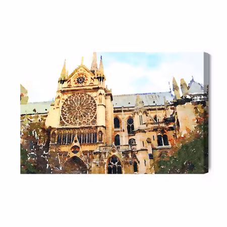 Canvastavla - Notre Dame Cathedral As Painted