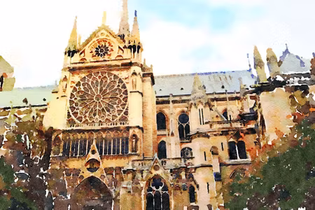 Canvastavla - Notre Dame Cathedral As Painted