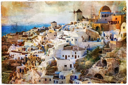 Canvastavla - Architecture of Santorini