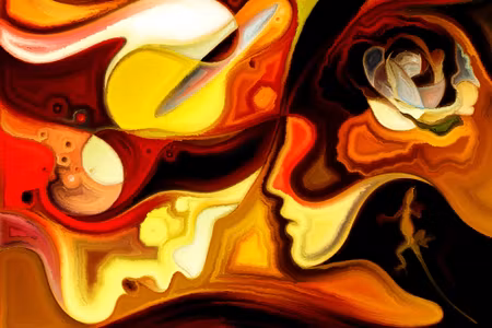 Canvastavla - Abstract Human Faces