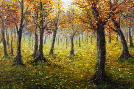 Canvastavla - Autumn Forest Landscape
